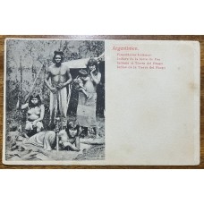 ABORIGENES INDIOS DEL CHACO ANTIGUA TARJETA POSTAL INDIGENAS EN LA EDICION ALEMANA INDICAN ERRONEAMENTE COMO NATIVOS DE TIERRA DEL FUEGO